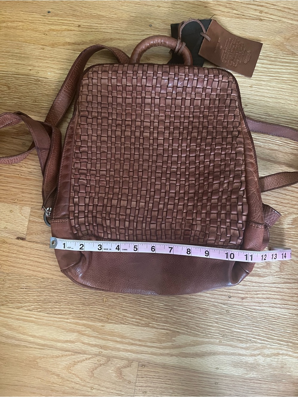 Vilenca Holland Woven Leather Backpack | New with Tags - Picture 10 of 11